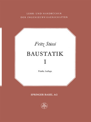 cover image of Vorlesungen über Baustatik